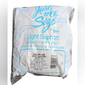 Just My Size By Leggs Light Support Pantyhose Size 3X Brand New.